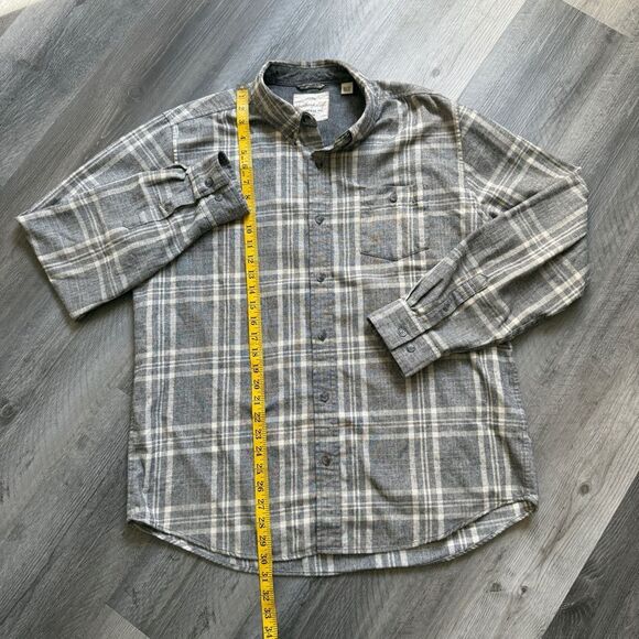 Weatherproof Vintage Plaid Flannel Button Down Shirt Men’s XL Gray - Picture 7 of 7